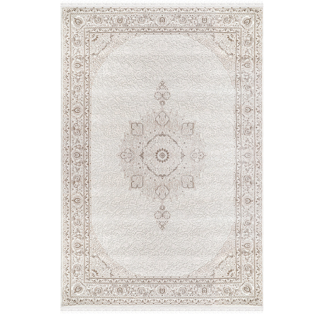 Modern Elegance Beige - Perfect for modern interiors, polypropylene and polyester yarn (6.6x9.6ft)_NZ007