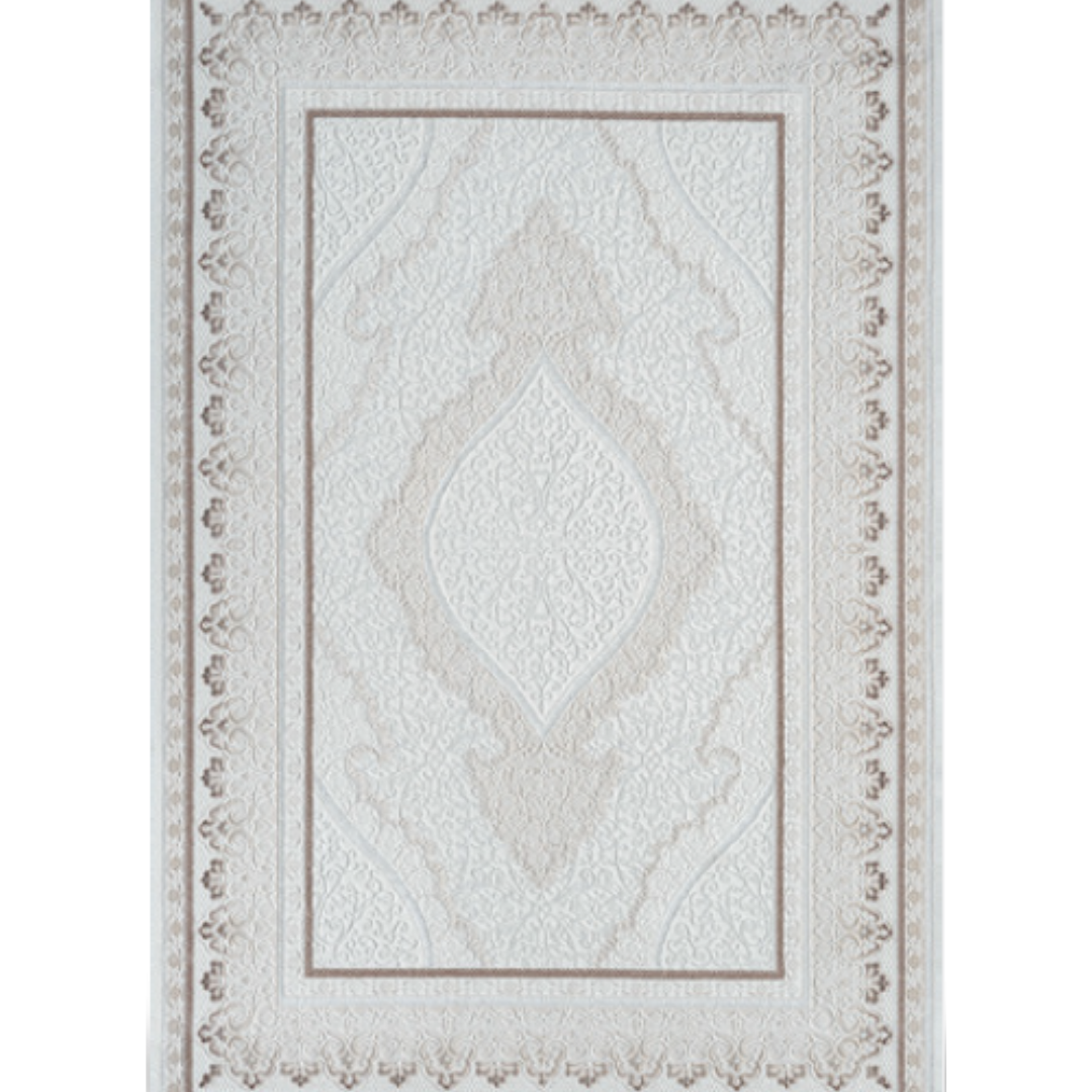 Modern Rug - Grey Ornamental Design ( 5.2x7.5ft)