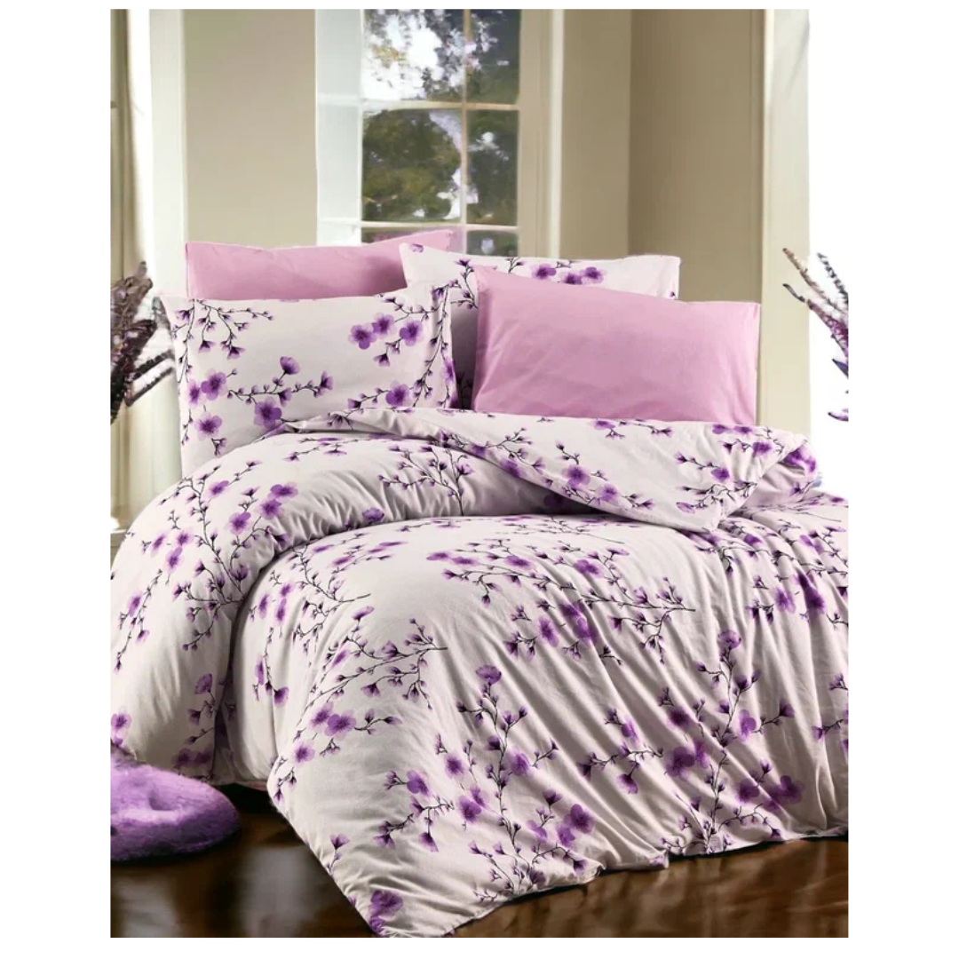 Levendor Bloom - Double 6pcs Turkish bedding set, cotton mix