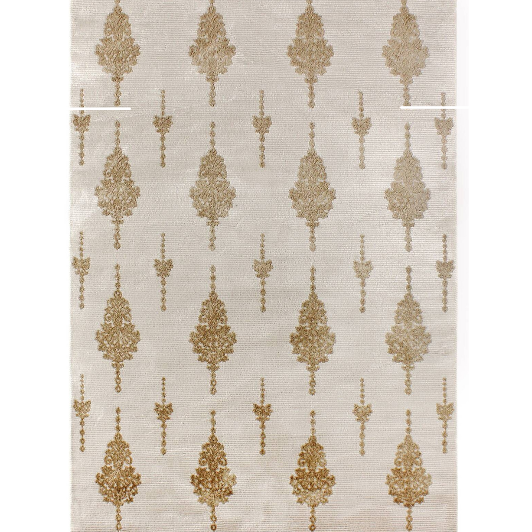 Golden Motif Rug - Ivory base (3.10x6ft)