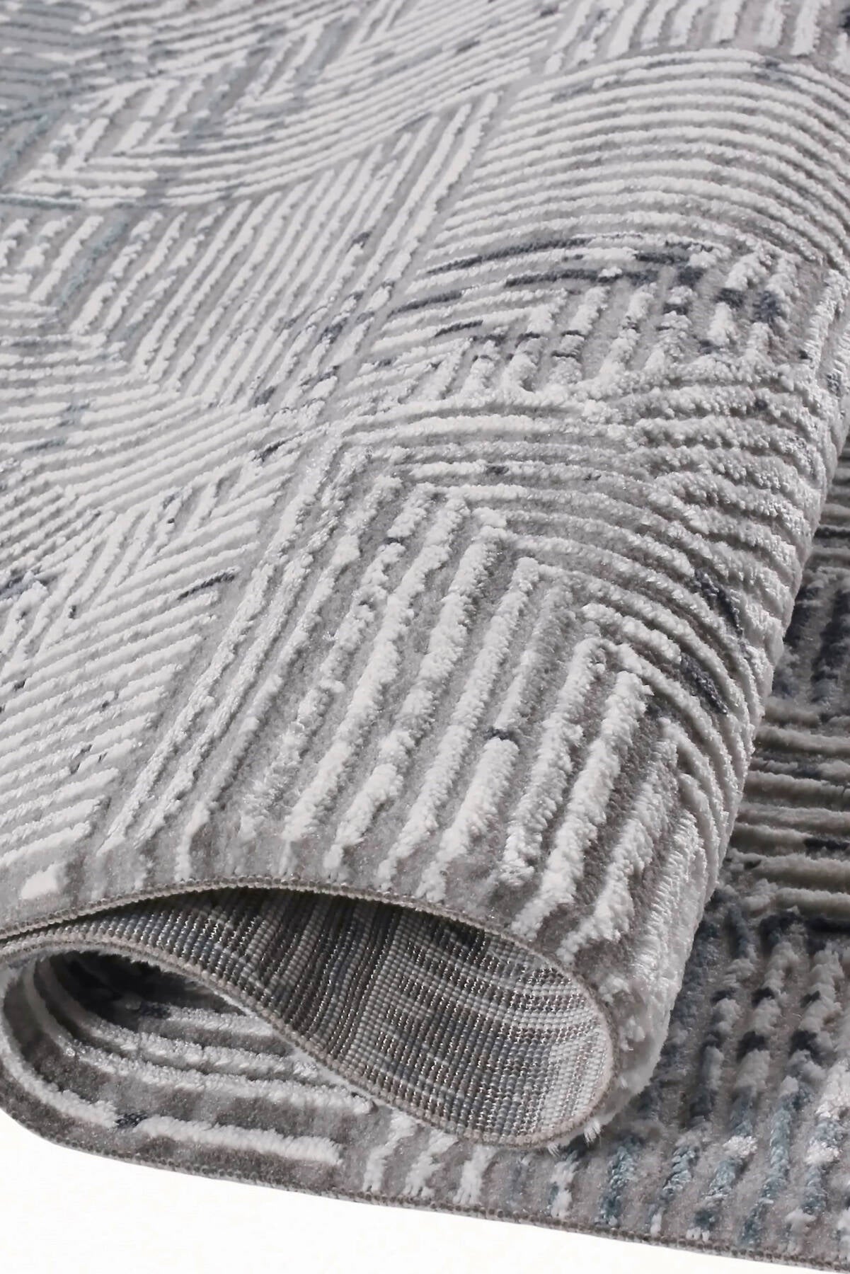 Abstract Grey Stripes Rug – Shades of Grey (3.10x6ft)