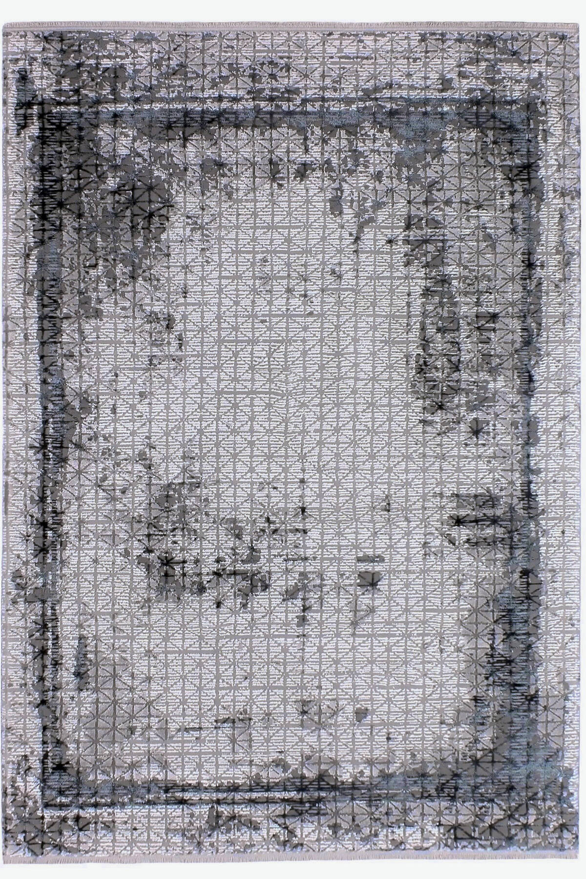 Vintage Charcoal Medallion Rug - Grey and Black (3.10x6ft)