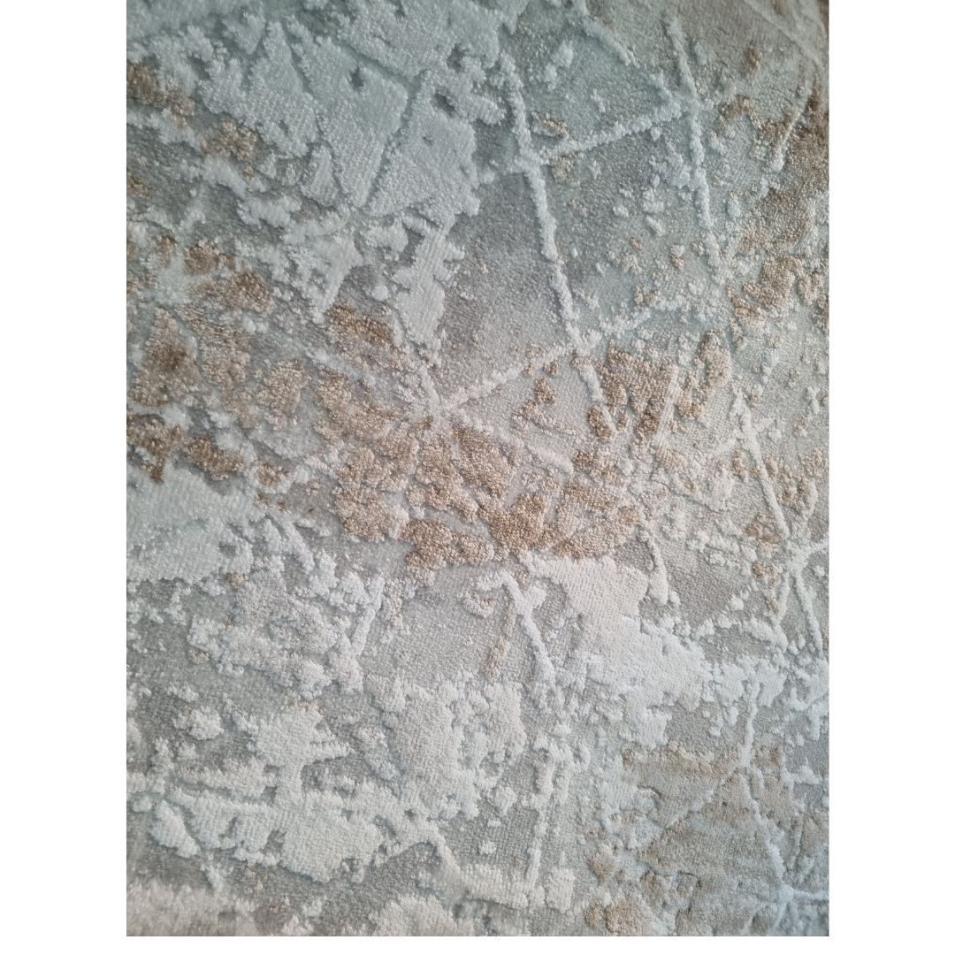 Textured abstract rug - beige and grey (3.10x6ft)