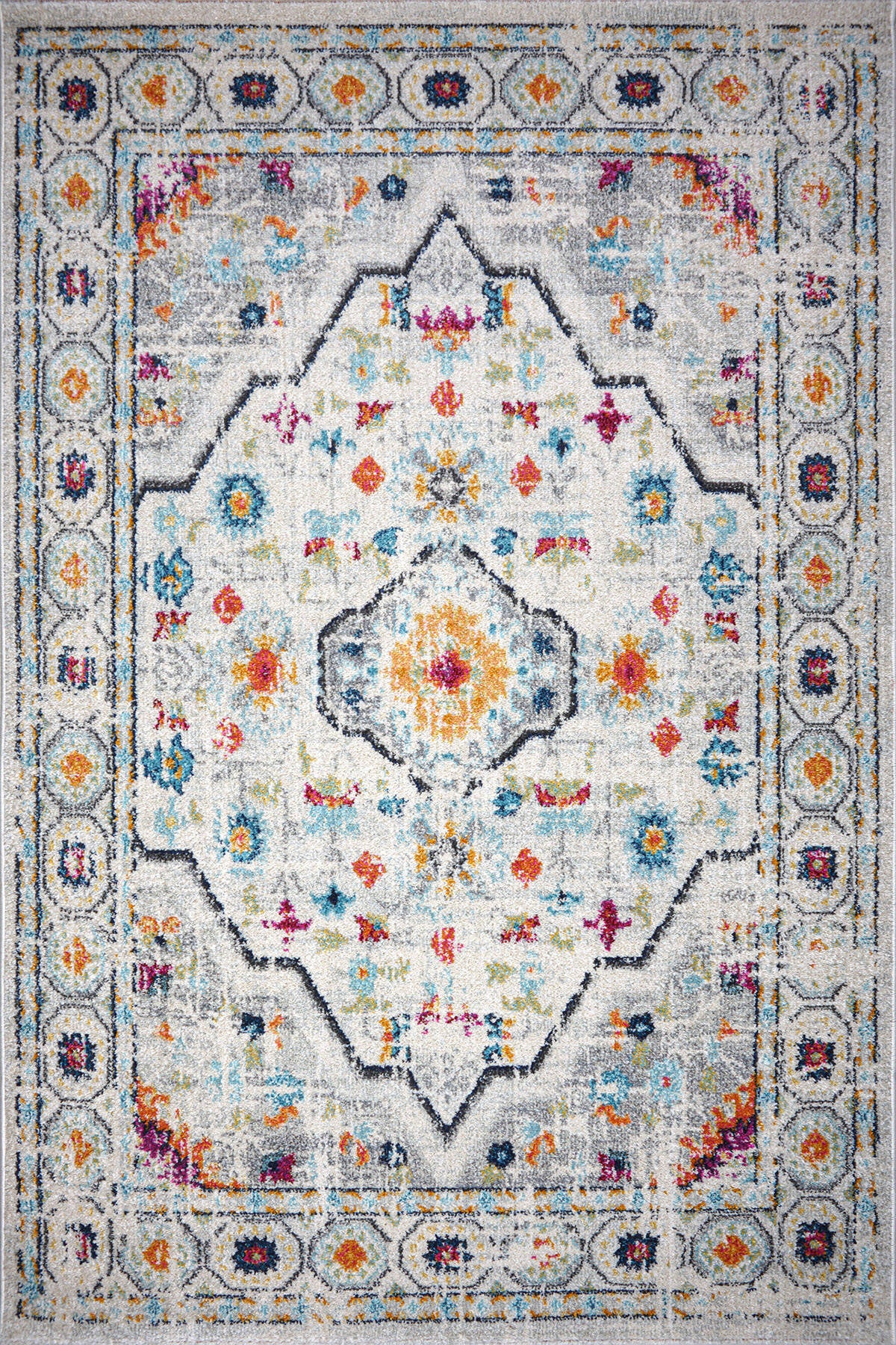 Multicolor Medallion Carpet Rug – Vibrant Traditional (3.11x5.5ft)