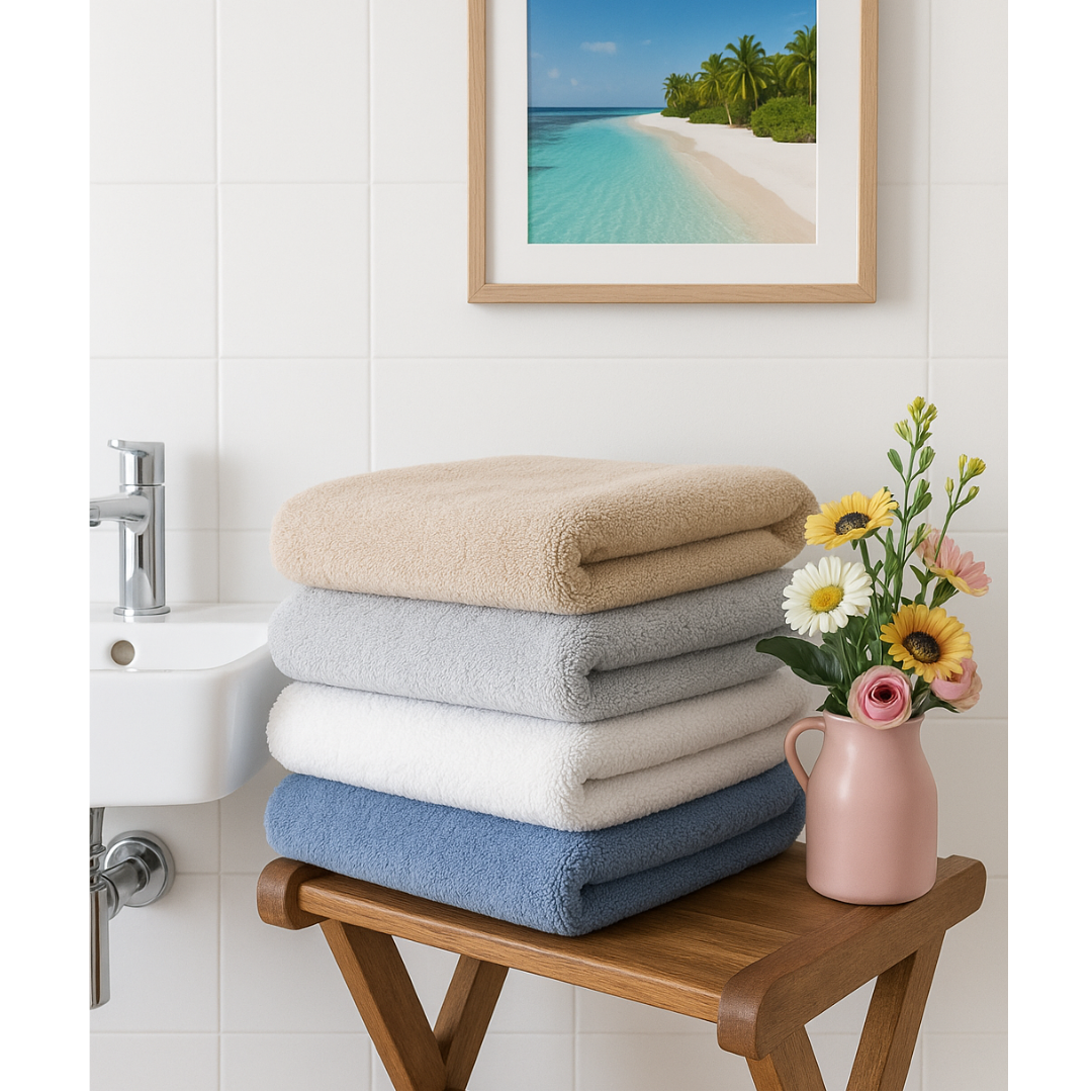 2pcs x Turkish bath towels, 100% Turkish Cotton, 70x140cm, 400gsm, fast water absorbing