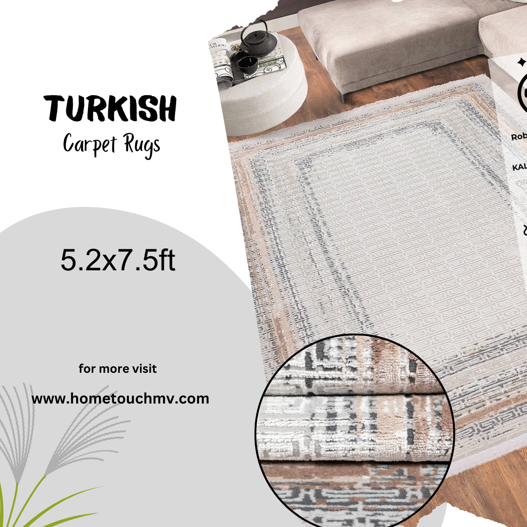 High Quality Woven Carpet Rug produced in TURKEY ( 5.2x7.5ft)