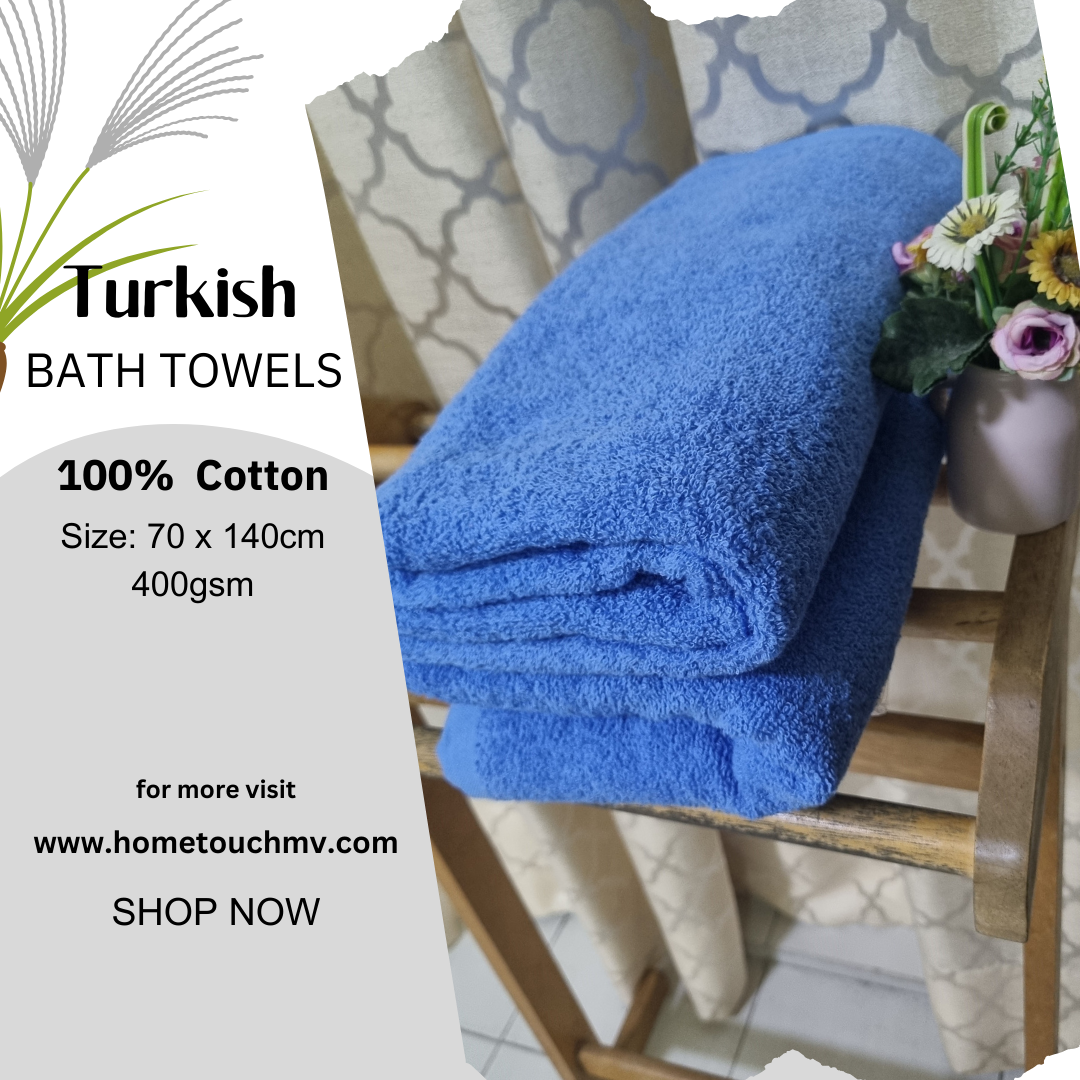 2pcs x Turkish bath towels, 100% Turkish Cotton, 70x140cm, 400gsm, fast water absorbing,