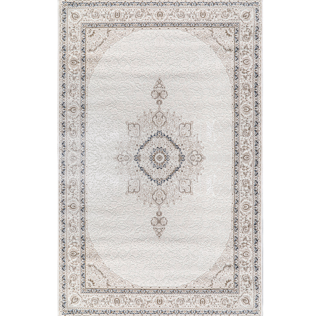 Modern Elegance Beige  - Perfect for modern interiors, polypropylene and polyester yarn (6.6x9.6ft) Naz006