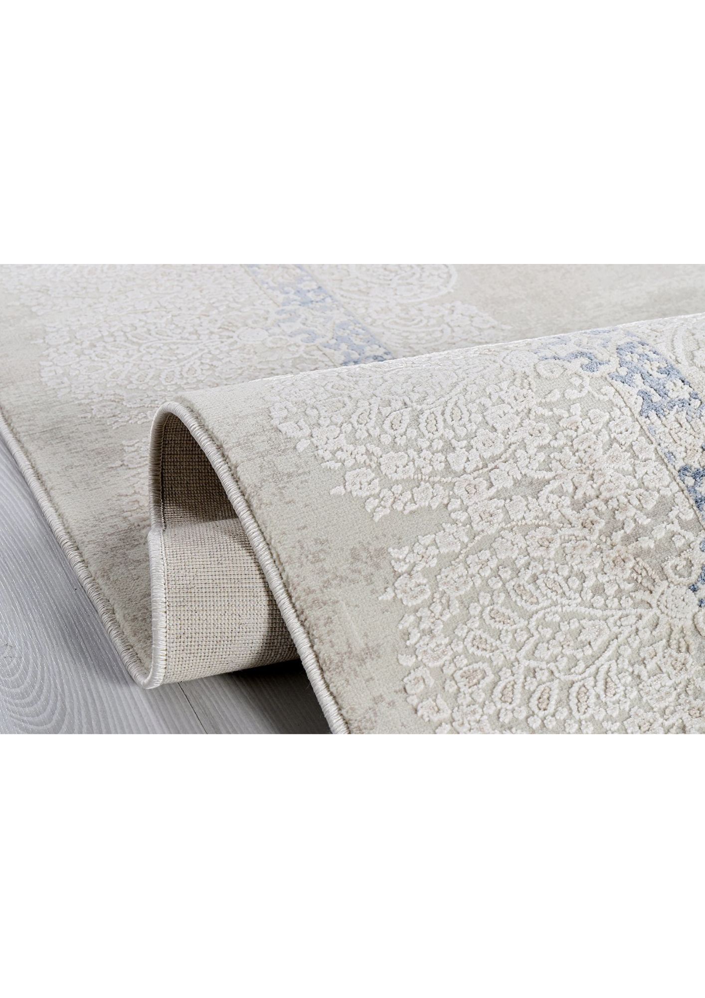 Rug with subtle borders and clean symmetry with a refined look, polypropylene and polyester yarn (6.6x9.6ft)_NZ002
