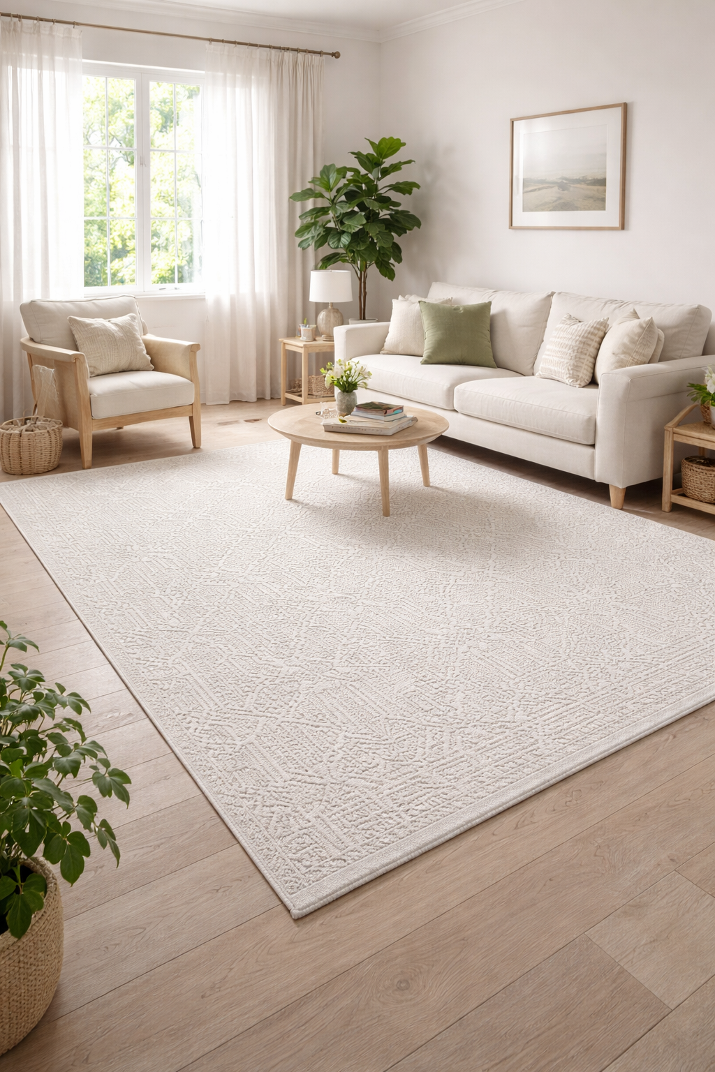 Soft ivory tone with delicately embossed geometric patterns (5.2x7.6ft)_Max03