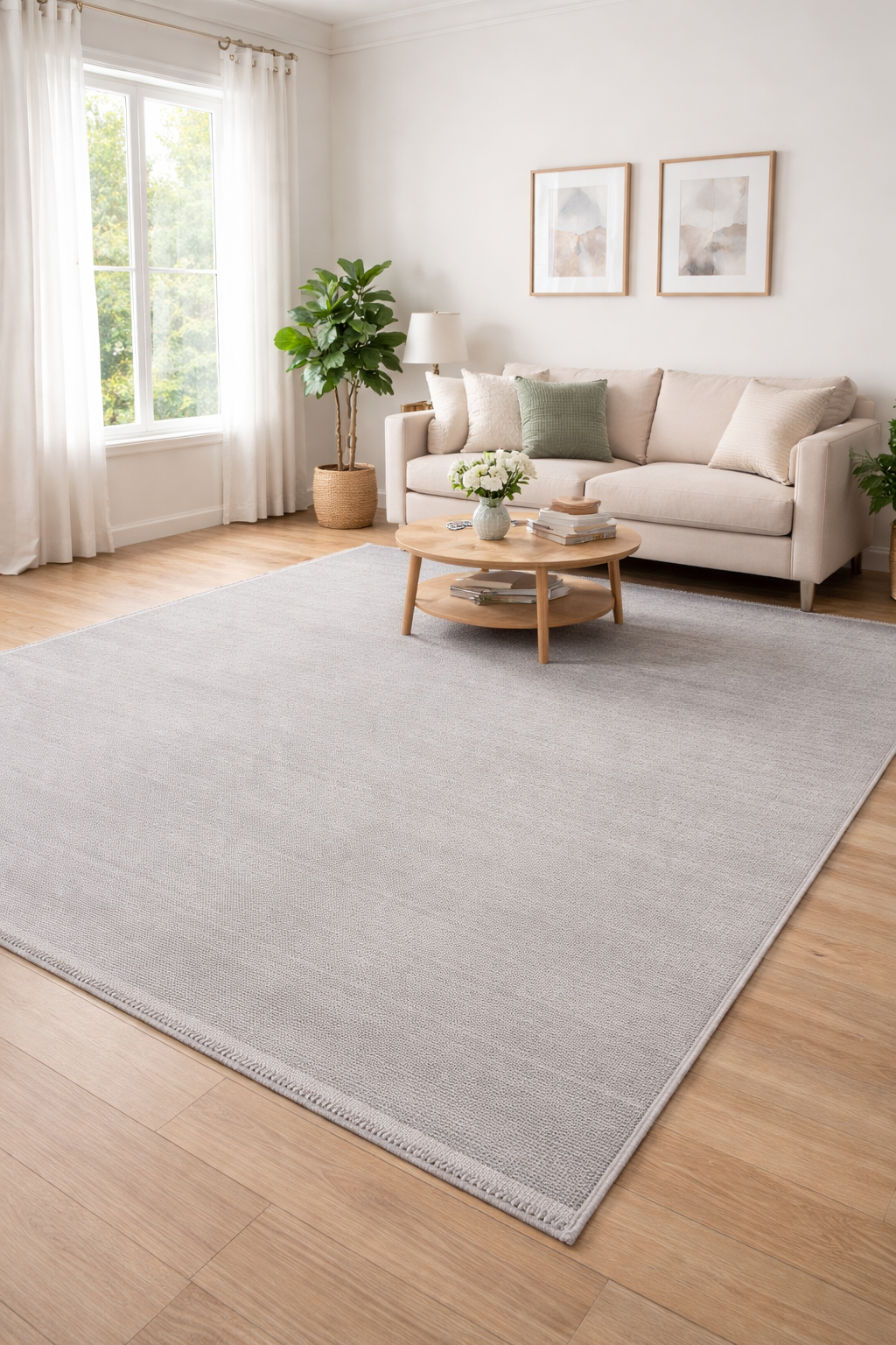 Layered neutral grey shade created with gentle depth and texture (6.6x9.6ft)